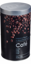5five Plechovka na kávu , 500 g, kovová, černá