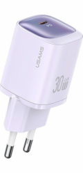 Usams Nabíječka USAMS CC251 30W GaN USB-C rychlé nabíjení HC řada fialová CC251TC03
