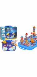 LeanToys Kufr DIY sada puzzle bloků Vesmírný šroubovák 228 dílků.