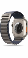 Tech-Protect TECH-PROTECT NYLON PRO APPLE WATCH 4 / 5 / 6 / 7 / 8 / 9 / SE / ULTRA 1 / 2 (42 / 44 / 45 / 49 MM) TMAVĚ MODRÁ / ŠEDÁ
