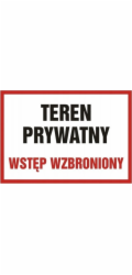 PROCERA Značka TDC, zákaz vstupu na soukromý pozemek