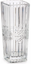 Gift Decor Dárková dekorace Čtvercová váza s krystalovým vzorem, 15 cm