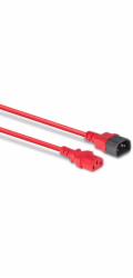 Lindy Napájecí kabel Lindy 30478 IEC C14 - IEC C13 prodlužovací kabel (pro UPS), červený - 2 m