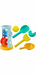 LeanToys Sada hraček do písku - mlýnek, hrábě, lopata, formy LEAN Toys