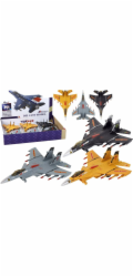 LeanToys Model letadla Friction Drive, šedá, černá nebo žlutá