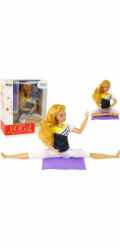 LeanToys Podložka na jógu Baby Doll s dlouhými blond vlasy