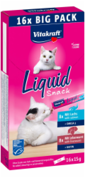VITAKRAFT Tekutá svačina Játra s lososem - kočičí pochoutka - 16x15g