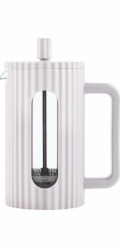 Klausberg pístový nálevník na kávu/čaj s objemem 600 ml KLAUSBERG KB-7748 bílý