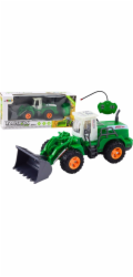LeanToys Green LEAN Toys Dálkově ovládaný RC nakladač/rypadlo se zvedacím ramenem