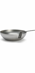 Pánev de Buyer, 5617.24, Wok MINERAL B, WOK, průměr 24 cm, zaoblená, široké dno, zakřivená rukojeť, ocel