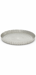 Forma de Buyer, 3214.28, dortová, nerezová, kruhová, perforovaná, průměr 28 cm, výška 2,5 cm, odnímatelné dno