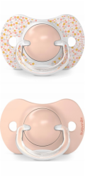 Suavinex 308276-FYZIOLOGICKÝ dudlík SX PRO silikonový 2 ks/6-18měsíc/PEACH/DREAMS