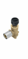 KAN-therm Brass Press přípojka na kohoutek s oky 16x2/G1/2 K-905022