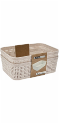 Storage Solutions Plastové organizační koše, 19 x 13,5 x 6 cm, 2 ks.