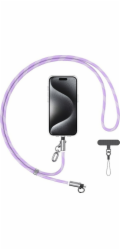 Usams Nabíjecí kabel SJ746 30W USB-C na Lightning s poutkem na krk 1,2 m fialový
