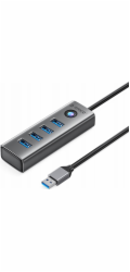 Orico Kabel HUB 4-portový USB-A 3.0 0,15 m - šedý