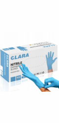 Clara Nitrilové rukavice bez pudru, 100 ks, velikost XL, modré