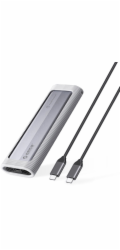Orico Krabice pro M.2 SATA SSD USB-C disk AXM2F - šedá,