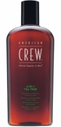 American Crew Oficiální dodavatel pro muže 3v1 Tea Tree šampon, kondicionér a sprchový gel 450ml