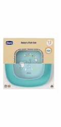 Chicco -1600225-SADA 2 MODRÝCH TALÍŘŮ 12M+
