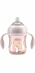 Chicco Tréninkový hrnek s měkkým výlevkou 200ml béžový 4m+ (691115)