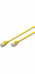 Digitus CAT 6A třída Ea, F/FTP, kroucený patch kabel, Cu, LSZH, AWG 32/7, délka: 3 m, žlutý