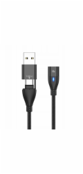 Bounn USB kabel USB-C - USB-C + microUSB + Lightning 3 m černý (N942)