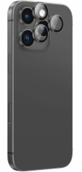Amazingthing AR hliníkové tvrzené sklo se 3 čočkami a rámečkem pro fotoaparát pro iPhone 16 Pro / 16 Pro Max - černé