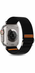 4kom.pl TECHNICKY OCHRANNÉ NYLONOVÉ POUZDRO PRO APPLE WATCH 6 / 7 / 8 / 9 / 10 / SE / ULTRA 1 / 2 (44 / 45 / 46 / 49 MM) ČERNÉ