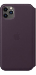 Apple Leather Folio Case pro iPhone 11 Pro Max – švestkový