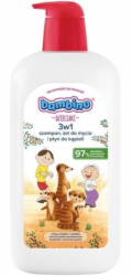 Bambino Kids 3v1 šampon, sprchový gel a koupelový gel s motivem surikat 1000ml