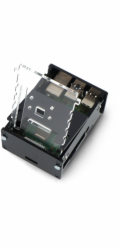 Gravlaser Pouzdro pro Raspberry Pi 4B s nastavitelným držákem kamery - černé