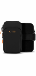 Tech-Protect Univerzální sportovní náramek M7, černá/oranžová