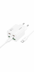 Hoco Nabíječka do sítě 2 x USB C + 2 x USB A QC3.0 PD 3A 30W + kabel USB C na USB C N56 bílá