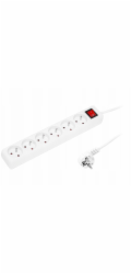 Blow 98-740# Prodlužovací kabel pr-670wsp 6 zásuvek s uzemněním + vypínač 1,5 m bílý 3x1,5 mm