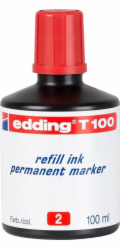Edding Inkoust pro permanentní popisovače 100 ml červený Edding T100/001/CZ