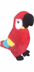 Beppe červený papoušek ara 20 cm