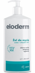 Polpharma Eloderm, 2v1 mycí gel na tělo a vlasy, 400 ml
