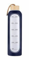 KiCA Skleněná láhev Hydro 1000 ml - tmavě modrá