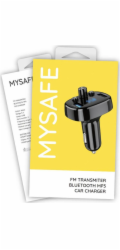 Mysafe FM vysílač , nabíječka pro vysílač Mysafe, FMcar, černá