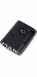 OEM skříň Raspberry Pi 5 s ventilátorem a chladiči - ABS - černá