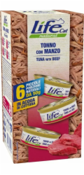 Life Pet Care Krmivo pro kočky Life Cat s tuňákem a hovězím masem 6x50g