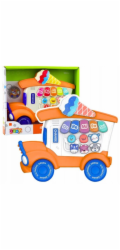 LeanToys Elektrické piano vzdělávací pro batolata zmrzlinářská oranžová