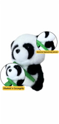 LeanToys Plyšová panda s bambusem 18 cm