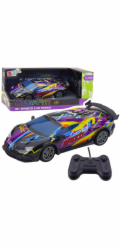 LeanToys RC sportovní auto na dálkové ovládání s LED světly fialové barvy 1:22