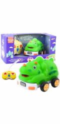 LeanToys RC auto na dálkové ovládání pro batolata Zelený dinosaurus