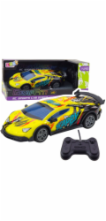 LeanToys RC sportovní auto na dálkové ovládání s LED světly žluté 1:22