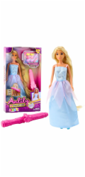 LeanToys Plesové šaty pro panenky Anlily, dlouhé vlasy, styling, kulma, sponky do vlasů, LEAN Toys