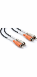 Hosa Kabel RCA (Cinch) x2 - RCA (Cinch) x2 1m černý (CRA-201)