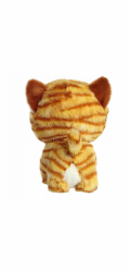 LeanToys Plyšový maskot/mazlivý kocour , zrzavá mourovatá kočka, 17 cm